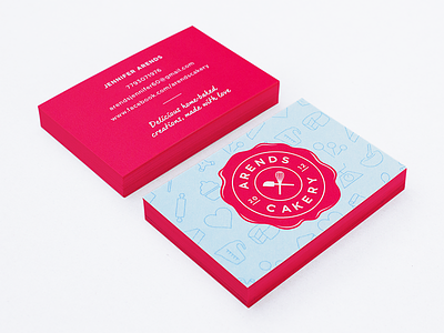 Arends Cakery Business Cards bakery branding business cards logo print