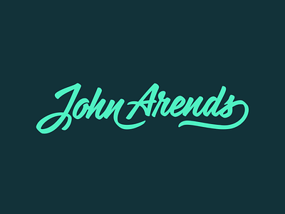 John Arends Logo calligraphy lettering logo script