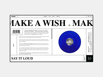 Make a wish blog blue concept design moma poster radio typography ui ux vector web website