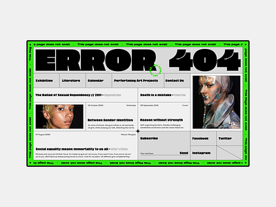 Error 404 // Web concept series blog calendar concept design grotesk modern poster typography ui ux web website