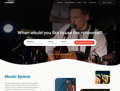 Music Rehearsal Reservation design graphic design ui ux web web design