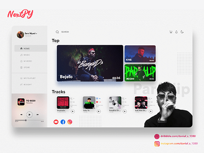 Sample design of Parsalip music download site 😁🎵 uiux ui design web