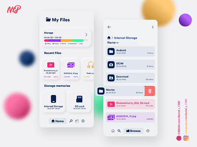 Design File manager 📂🗃 ui ux uiux design ios app web