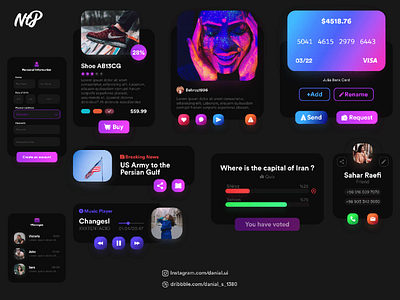 My UI kit 🔥💎 uikit uiux design web ios app