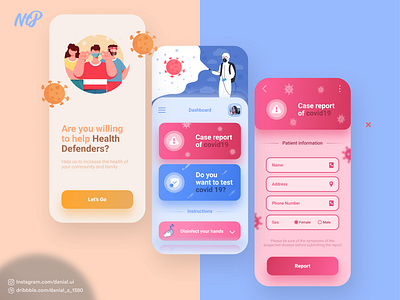 Defenders of Health App 💉 design mobile ui ux uidesign uikit uiux design web ios app uiux uiuxdesign web web design webdesign