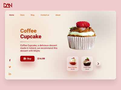 User interface design of Cupcake product sales page 🍰🍩 design mobile ui ux uidesign uikit uiux design web ios app uiux uiuxdesign web web design webdesign website
