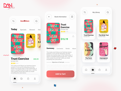 Book Store app design 📚📕 app book book cover booking books design illustration mobile store store app ui uidesign uiux uiuxdesign