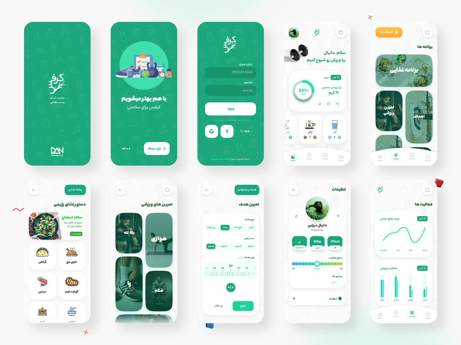 redesign App Karafs 🥬🏃🏻‍♂️ by Danial Shirali on Dribbble