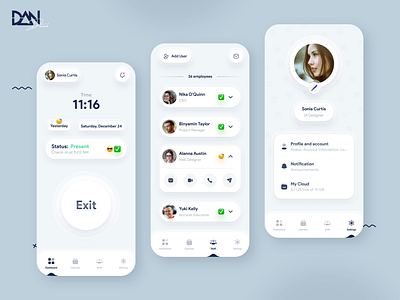 Absence application design 💼🗂 absence app design mobile ui ui ux uidesign uiux uiuxdesign