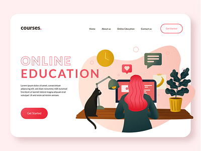 Online Education Platform Illustration