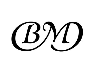 Bm calligraphy lettering logotype monogram type