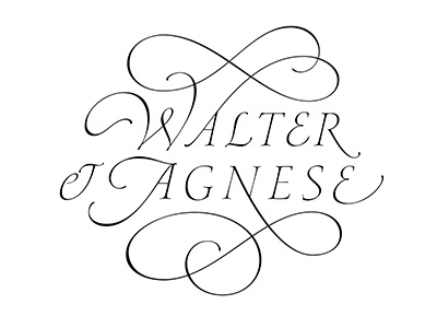 Walter & Agnese calligraphy capitals handmade italic lettering logo