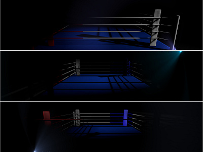 3D visualization of the boxing ring animation design ring varto