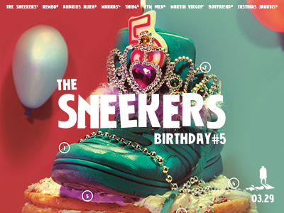 The Sneekers Birthday / 2014 birthday flyer party poster print
