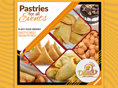 Pasties flyer bakery food graphic design pastry