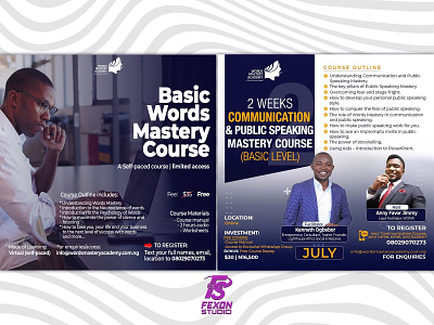 Flyer: Words Mastery Academy flyer graphic design online online course