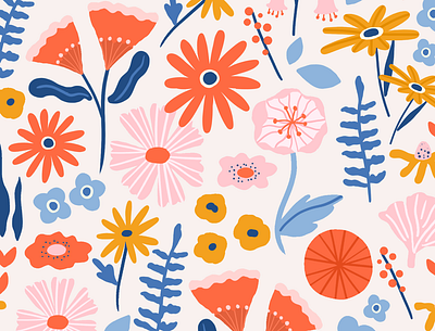 Flower pattern art artwork design digital flower illustration flower pattern flowers flowers illustration illustration pattern