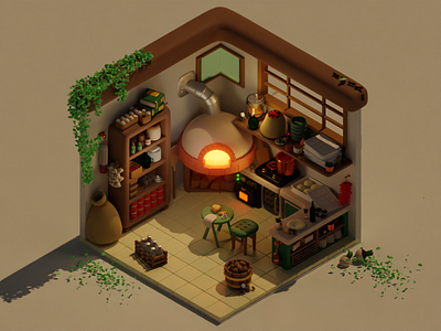 the pizzeria at dawn 3d design graphic design illustration modeling