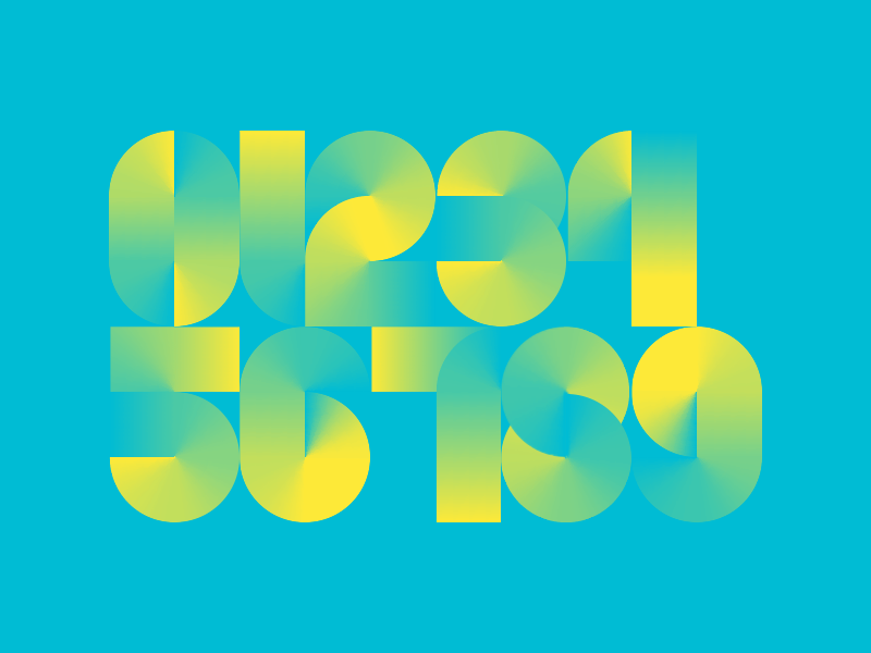 Numerals, Permeate with motion font motion numeral