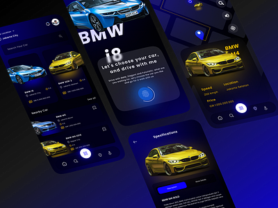 MOBILE APP BMW 3d animation branding graphic design ui