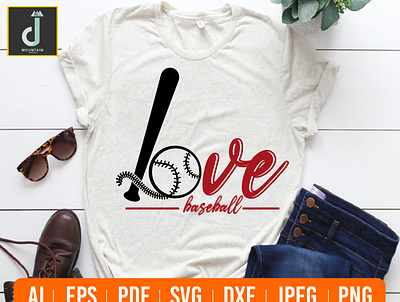 Love baseball baseball team svg ui vintage svg