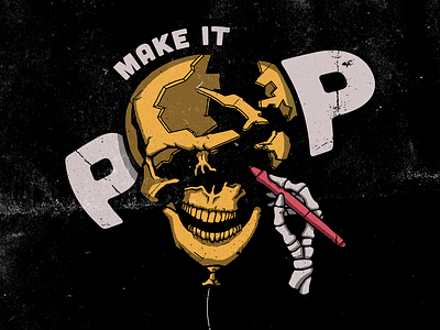 "Make It Pop" art branding design illustration logo retro screen print typography vector vintage