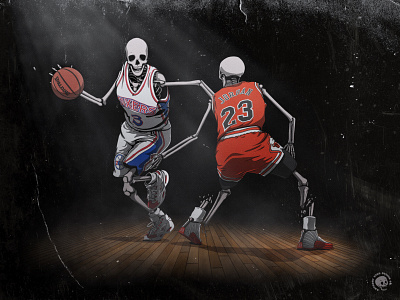AI vs. Jordan - 03.12.97 art basketball brand illustration nba poster print screen print sketch sports