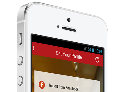 Profile Setup Screen - PhoneGap Multi Platform App