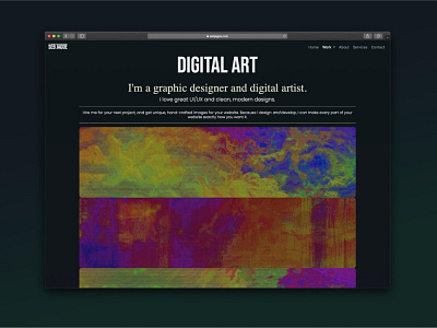 Personal Design Portfolio Page design digital art portfolio web development webdesign