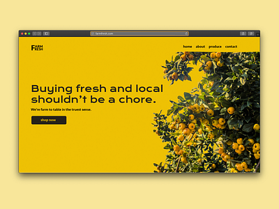 Landing Page for Local Organic Produce Company