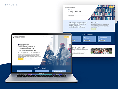 University Website Landing Page Mockup