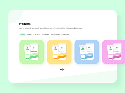 Ecomate - Products Section card concept cosmetics minimal minimalism product cards product listing soft store design ui work in progress