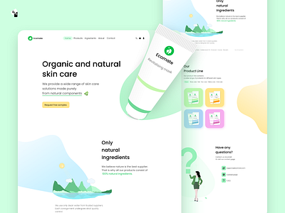 Organic Cosmetics Landing Page UI/UX Design | work in progress