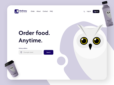 Food Delivery Company UI/UX Concept | Owlivery v.2