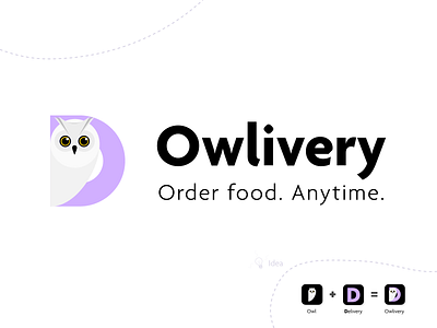 Food Delivery Company Logo | Owlivery v.2 agenda branding delivery design food delivery service illustration logo logo design logo mark logodesign owl typography vector