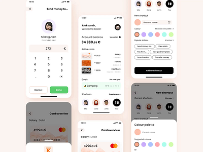 Banking App Design - Part 3 2020 adobe after effects adobe xd animated animation app application bank bank app color picker debut design first try icon mobile mobile ui motion motion design ui ux