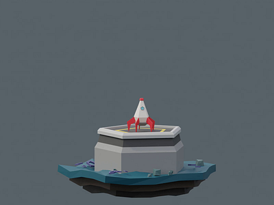 Rocket Launch 3D Animation 3d 3d animation 3d model animated animation blender blender 3d blender3d course work low poly lowpoly rocket rocket launch smoke space spaceship study