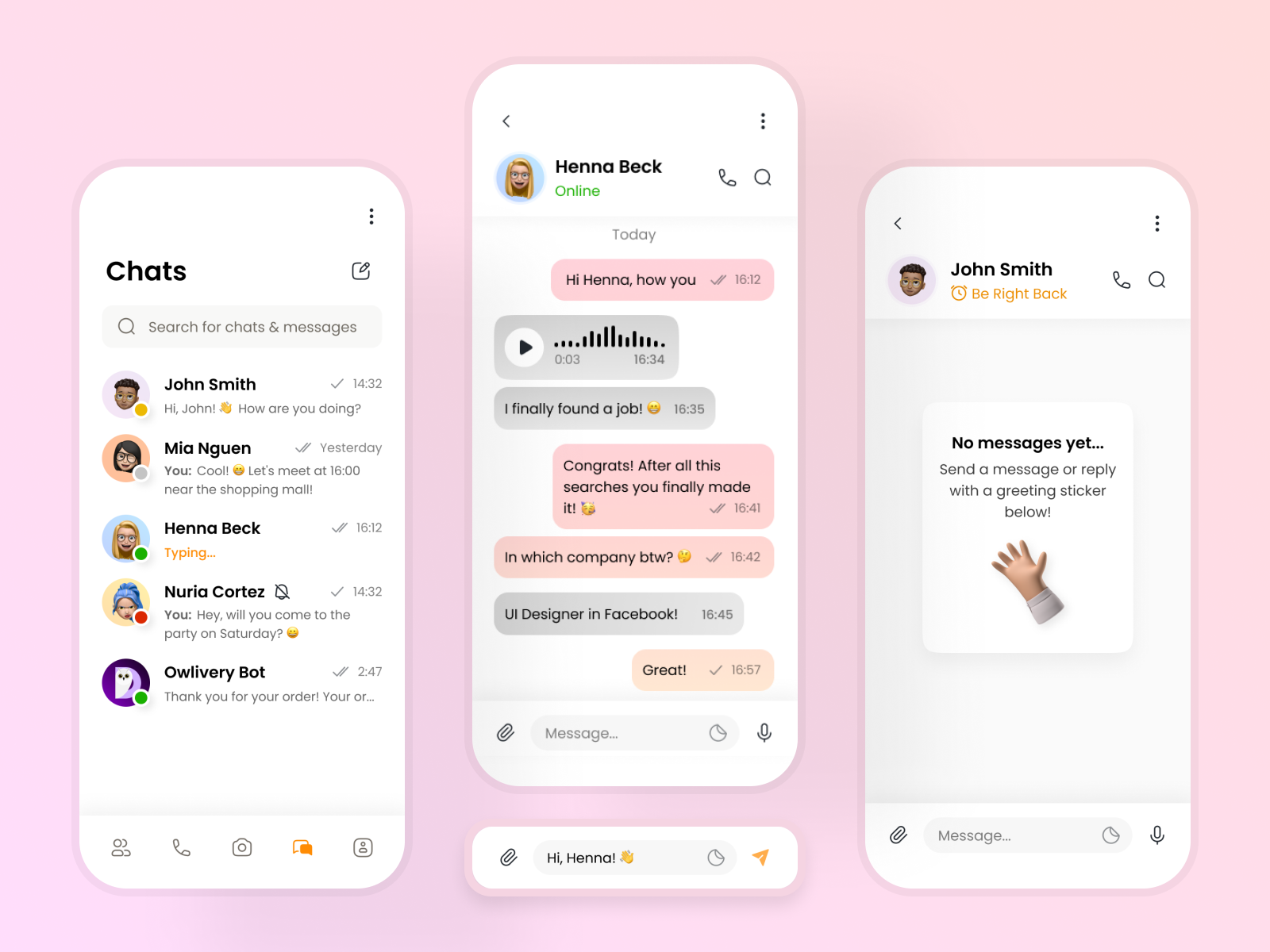 Messenger App Day 2 by Aleksandr Shchilkin on Dribbble