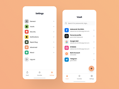Password Manager Concept - Day 1 clean concept interface keeper manager minimal mobile password password keeper password manager safe secure security ui uiux