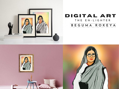 Digital Art of  Begum Rokeya