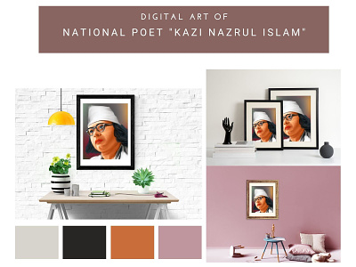 Digital Art of National Poet " Kazi Nazrul Islam " adobe adobe photoshop colorful creative design design digital artist digitalart kazi nazrul islam