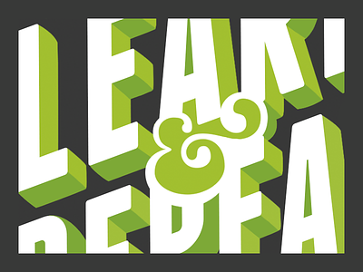 Fail Fast, Learn & Repeat ampersand franchise typeface poster type typography
