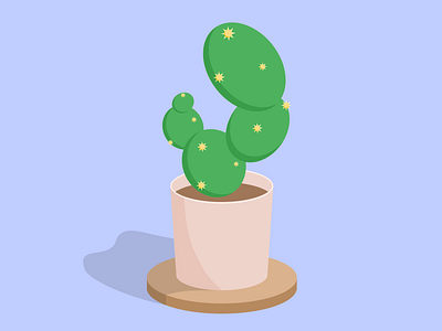 Vectober 01 - Plant (Bunny Ear Catcus)