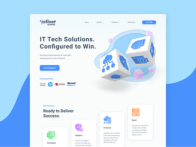 Home Page (IT Service Provider) 3dillustration homepage ui ux