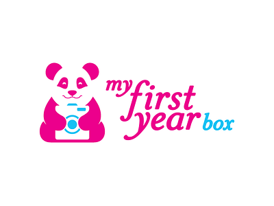 My First Year Box branding camera logo gift icon logo logodesign panda panda bear panda logo pink pink logo vector