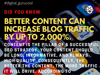 Better content can increase blog traffic by up to 2 000 citytamasha digitalmarketing drawing searchenginemarketing seo