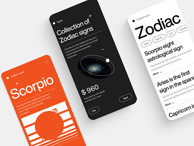 Zodiac signs experiment app aesthetic pop trend ui