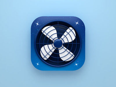 Fan - app icon 3d android app design fan icon icon design ios render webshocker