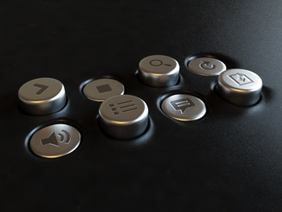 Buttons Animation 3d animation buttons chrome metal webshocker