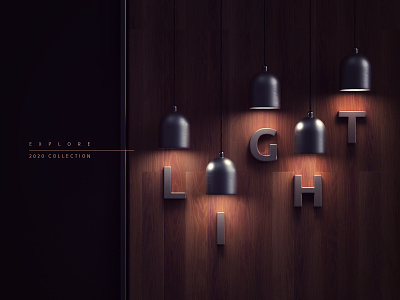 LIGHT 3d brand catalogue design lights print product render webshocker website